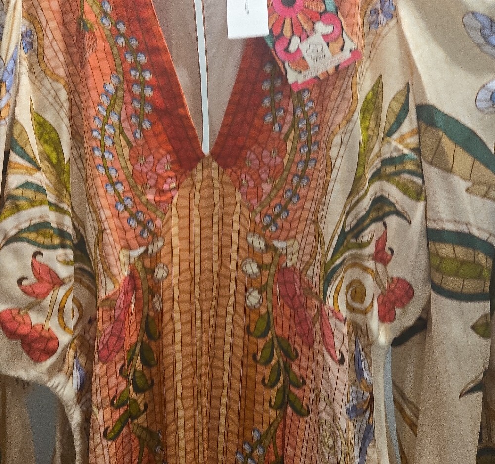 FARM Rio Coral and Cream Floral Long-Sleeve Maxi Dress - Picture 9 of 12